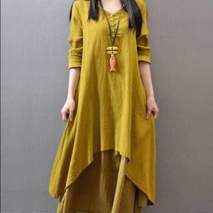 A GRACILA® vintage mustard color dress!
